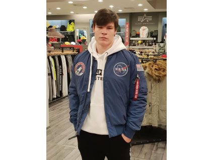 Alpha Industries MA 1 NASA REFLECTIVE zimná bunda rep blue