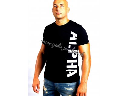 Alpha Industries SIDE PRINT T tričko pánske black b