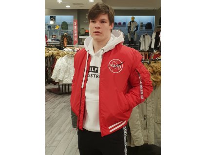Alpha Industries NASA COLLEGE JACKET speed red a