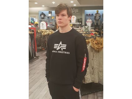 Alpha Industries 3D Logo Sweater II black mikina pánska