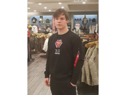 Alpha Industries X 15 Logo Sweater black mikina pánska
