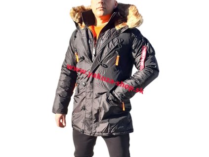Alpha Industries zimná bunda PPS N3B black orange
