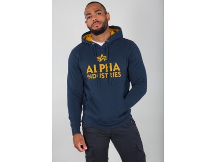 Alpha Industries Foam Print Hoody New Navy pánska mikina