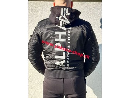 Alpha Industries zimná bunda MA 1 ZH BACK PRINT black reflective