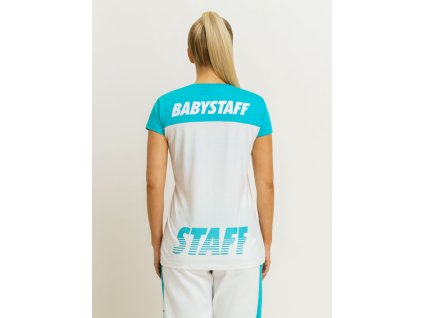 Babystaff VENA tričko white turqoise a
