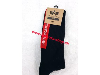 Alpha Industries Socks pánske ponožky 188920 black RBF