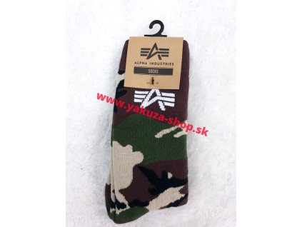 Alpha Industries Socks pánske ponožky 188919 greencamo