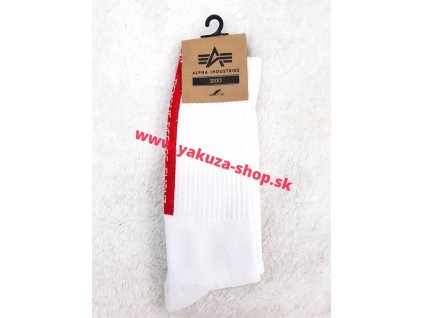 Alpha Industries Socks pánske ponožky 188920 white RBF