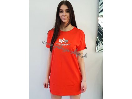 Alpha Industries T Long Wmn dámske tričko atomic red