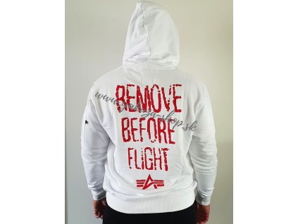 Alpha Industries RBF MOTO Hoody white pánska mikina