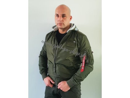 Alpha Industries MA 1 TT Hood Custom bunda pánska dark olive