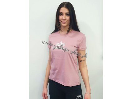 Alpha Industries New Basic T Wmn Foil Print silver pink metal silver