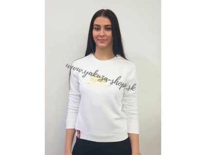 Alpha Industries dámska mikina New Basic Sweat Wmn Foil Print white yellow gold