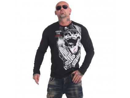 Yakuza tričko pánske s dlhým rukávom CARNAL LSB 17045 black