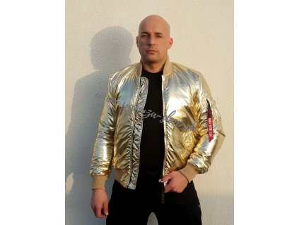 Alpha Industries bunda MA 1 VF METALLIC pale gold