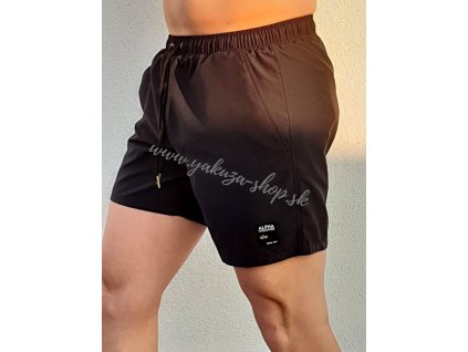 Alpha Industries plavkové šortky LABEL Short black