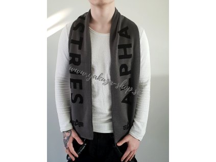 Alpha Industries šál AI SCARF greyblack
