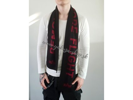 Alpha Industries šál RBF SCARF black red