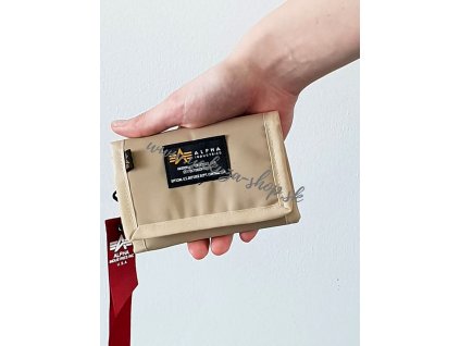 Alpha Industries Crew Wallet sand peňaženka