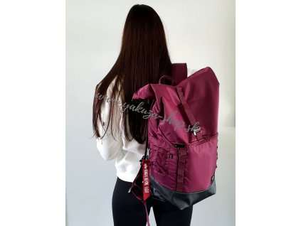 Alpha Industries Crew RT Bag ruksak burgundy