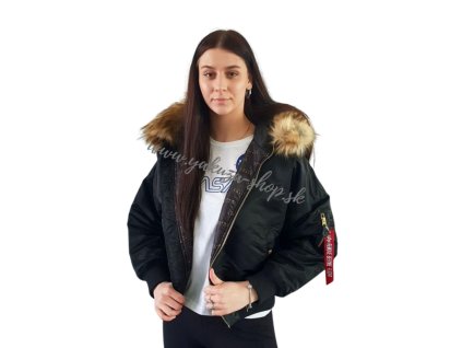 Alpha Industries MA 1 OS HOODED Wmn dámska zimná bunda black