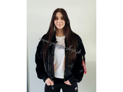 Alpha Industries MA 1 OS FUR Wmn dámska zimná bunda black
