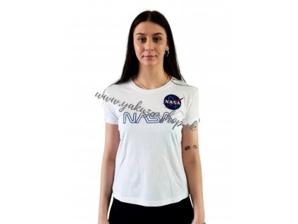 Alpha Industries NASA EMBROIDERY Wmn dámske tričko white