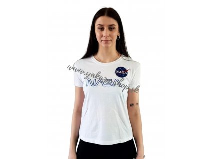 Alpha Industries NASA EMBROIDERY Wmn dámske tričko white A
