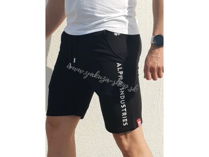 Alpha Industries šortky pánske AI SWEAT SHORT Black b