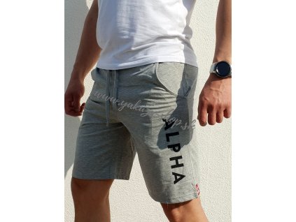 Alpha Industries šortky pánske JERSEY SHORT Grey B