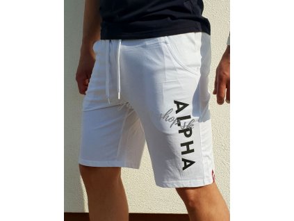 Alpha Industries šortky pánske JERSEY SHORT White