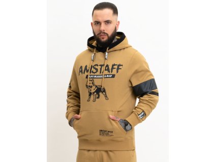 Amstaf mikina na zips DOKAS sand