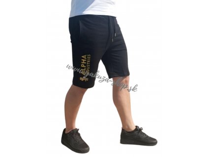 Alpha Industries šortky pánske BASIC SHORT AI FOIL PRINT black yellow gold 1