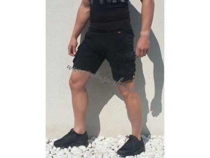 Alpha Industries Crew Short Patch Black Black pánske šortky