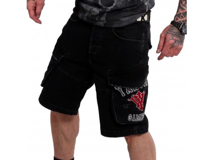 Yakuza cargo šortky 893 COLLEGE CARGO CSB 18023 black