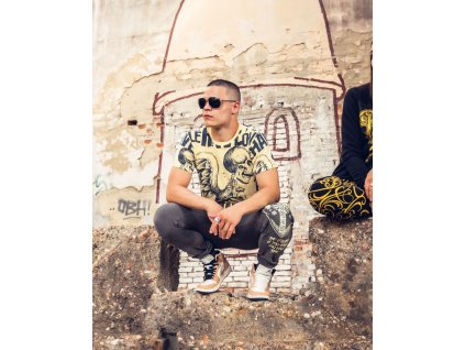 Yakuza POWER OVER US tričko pánske TSB 18043 pale banana g
