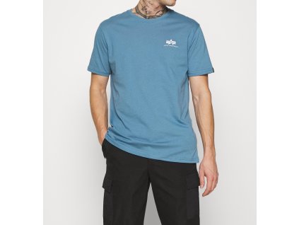 Alpha Industries Basic T Small logo Airforce Blue tričko pánske