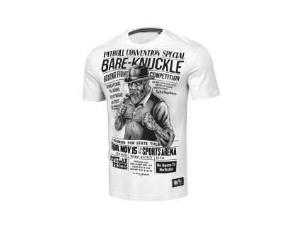 PitBull West Coast BARE KNUCKLES white tričko pánske