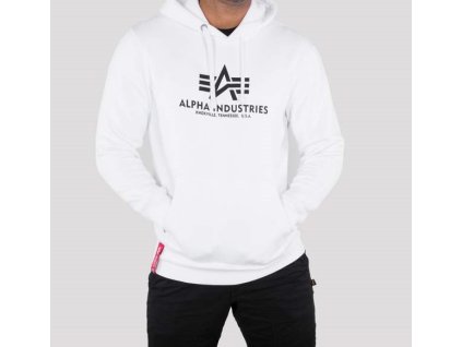 Alpha Industries Basic Hoody pánska mikina white