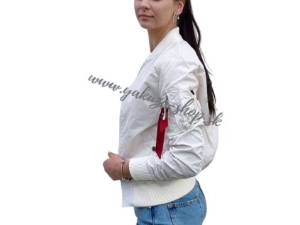 Alpha Industries dámska bunda MA 1 TT jet streem white