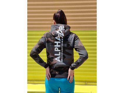 Alpha Industries Back Print Hoody Hoody Kids detská mikina black camo