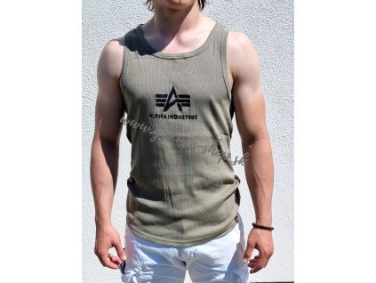 Alpha Industries Logo Tank Olive black tielko pánske