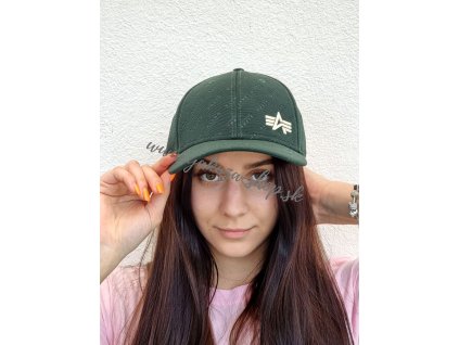 Alpha Industries Embossed Cap šiltovka navy green