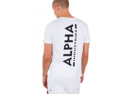 Alpha Industries BACKPRINT T white tričko pánske