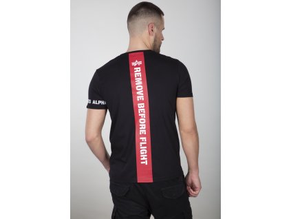 Alpha Industries RBf Back Stripe T black tričko pánske G