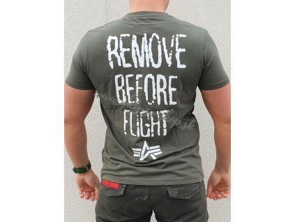 Alpha Industries RBF Moto T dark olive tričko pánske