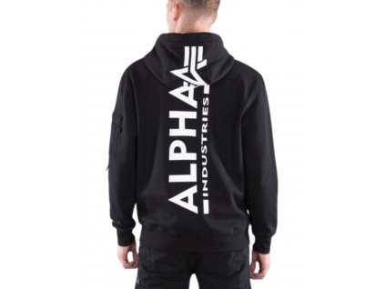 Alpha Industries Back Print Hoody pánska mikina black d