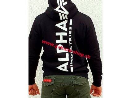 Alpha Industries Back Print Hoody pánska mikina black