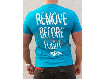 Alpha Industries RBF Moto T blue lagoon tričko pánske