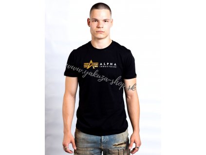 Alpha Industries LABEL T FOIL PRINT tričko pánske black 3